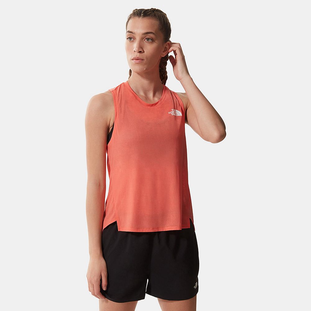 The North Face Tank Top Womens Australia - The North Face Up With The Sun Orange Running & Training